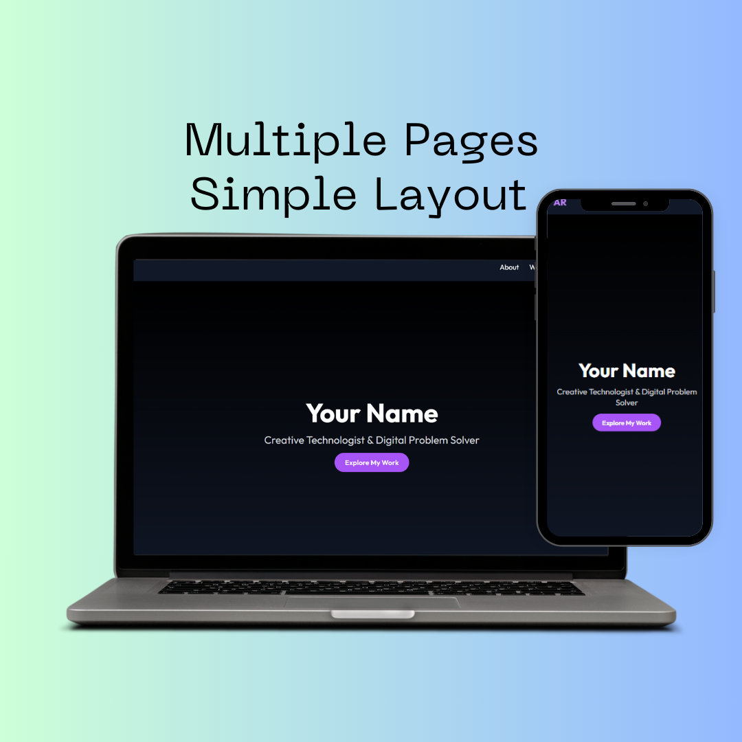 Free portfolio site 2 preview